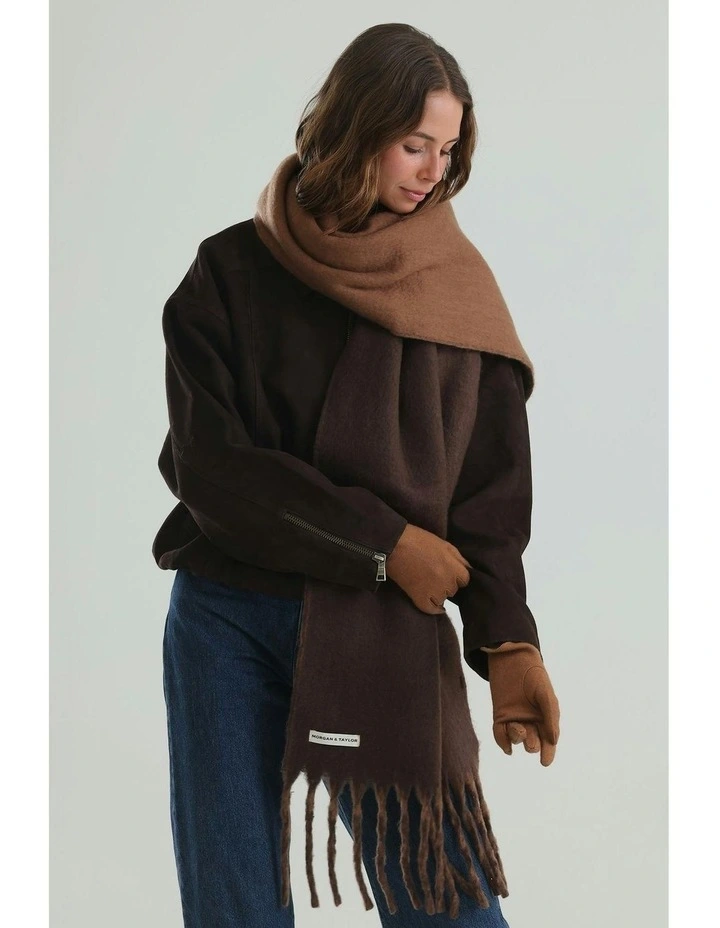 Hannah Reversible Scarf in Brown image 6