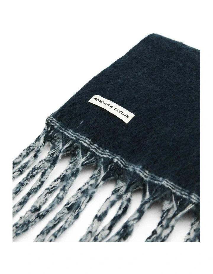 Hannah Reversible Scarf in Navy Blue image 6