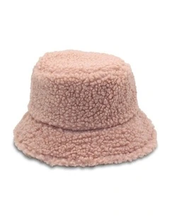 Drew Teddy Bucket Hat in Pink