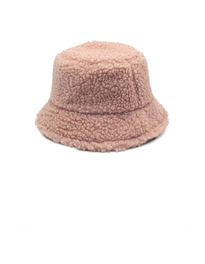 Drew Teddy Bucket Hat in Pink image 5