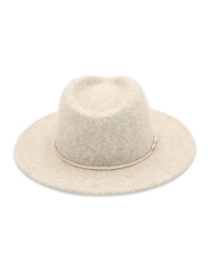 Ace Of Something Kleio Wool Fedora Hat In Pebble Grey MYER