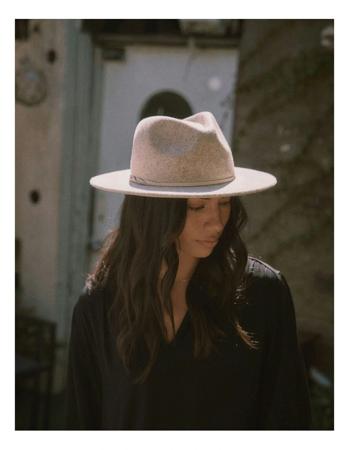 Ace Of Something Kleio Wool Fedora Hat In Pebble Grey MYER