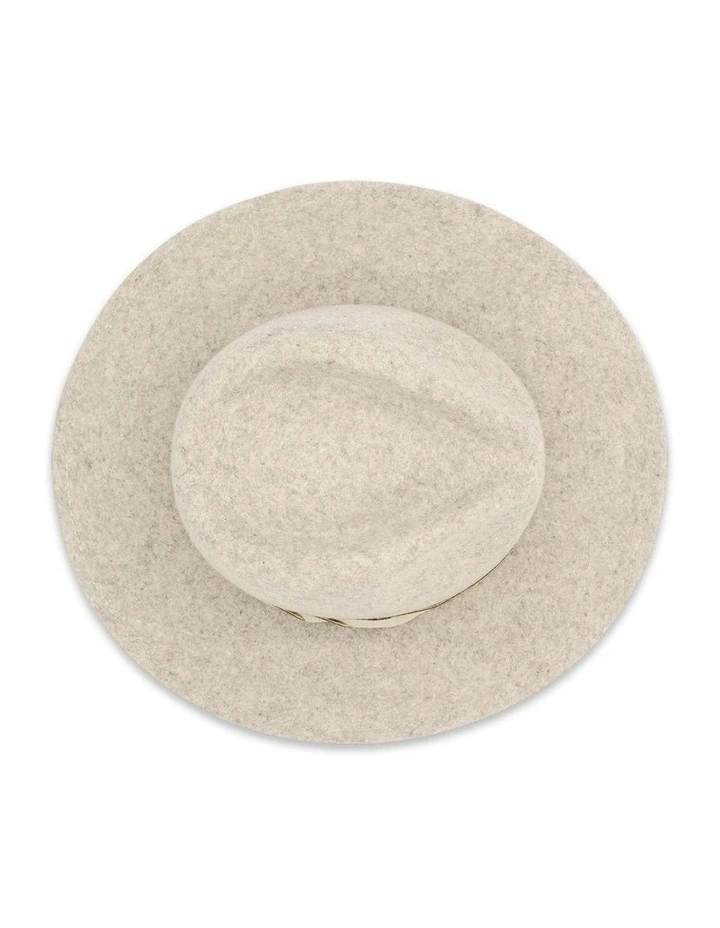 Ace Of Something Kleio Wool Fedora Hat In Pebble Grey MYER