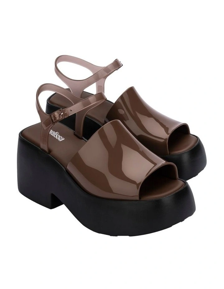 Melissa Pose Heels Sandals in Black/Brown image 2