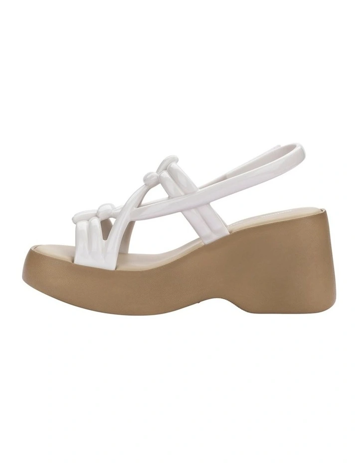 Melissa Sand Salinas Platform Sandal in Beige/White image 3