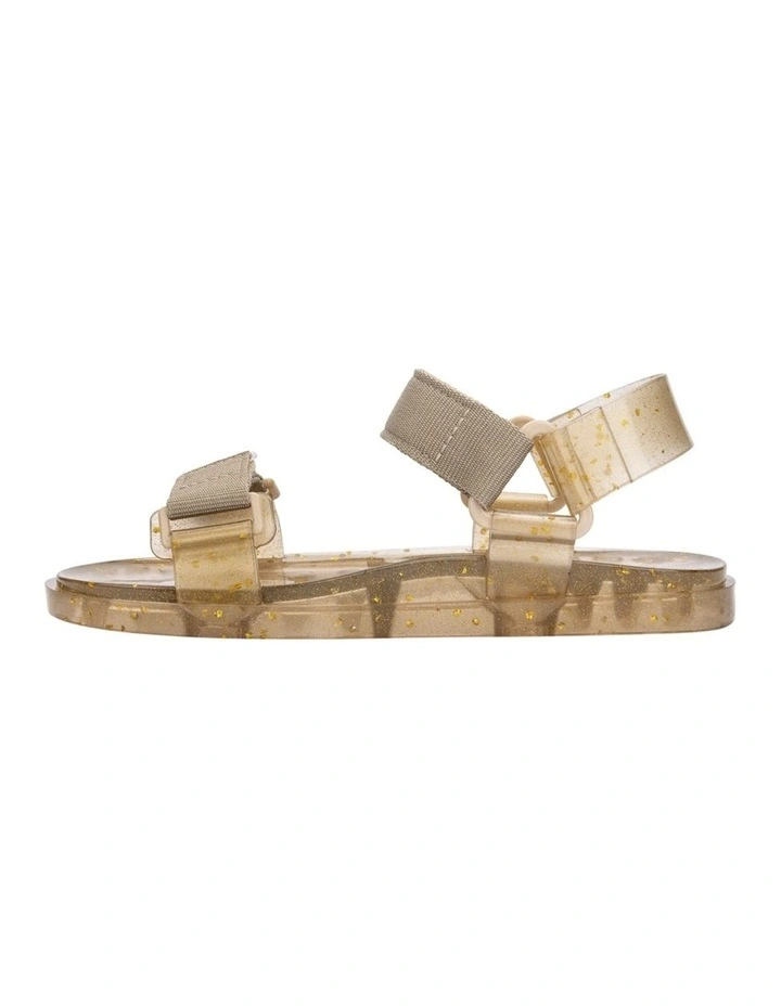 Melissa Papete Wide Sandal in Beige Glitter image 3