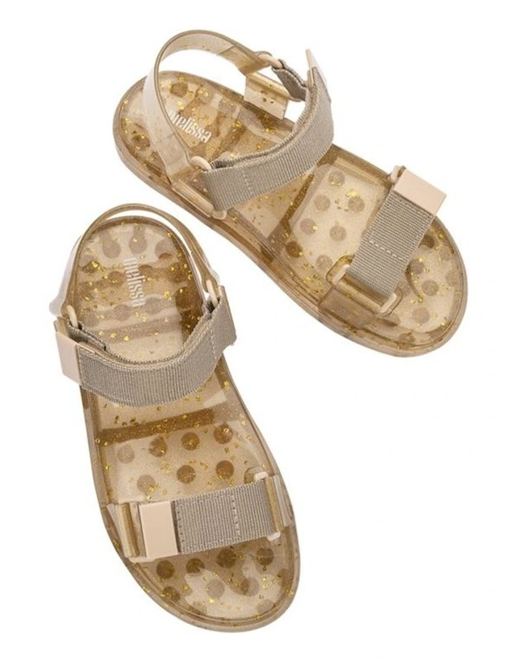 Melissa Papete Wide Sandal in Beige Glitter image 4