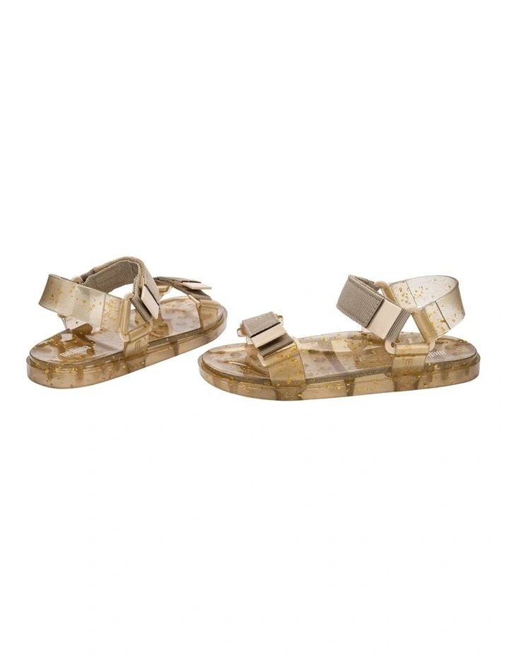 Melissa Papete Wide Sandal in Beige Glitter image 5