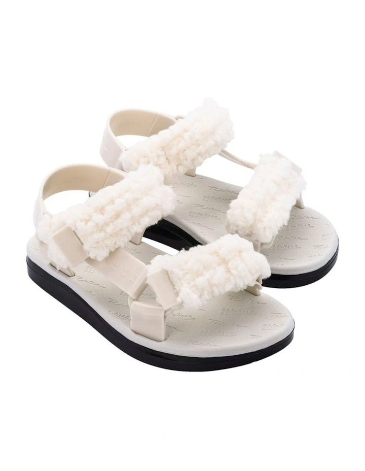 Melissa Papete Fluffy Rider Sandal in White image 2