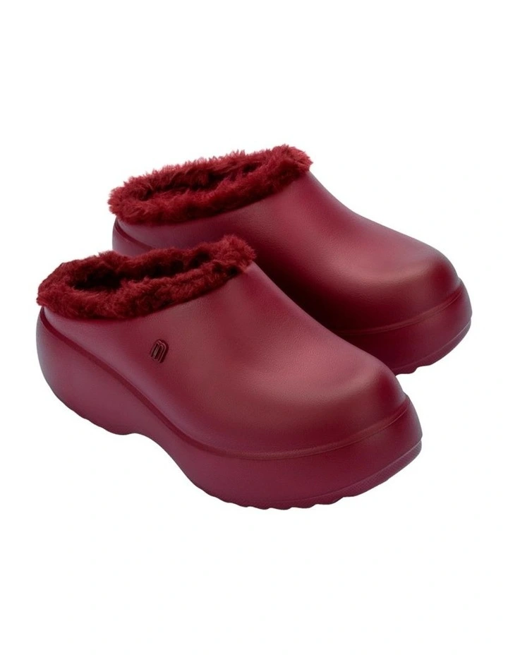 Clog Fluffy Platform in Red image 2