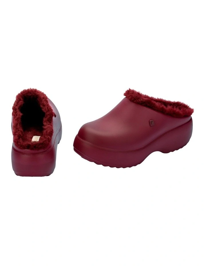 Clog Fluffy Platform in Red image 4