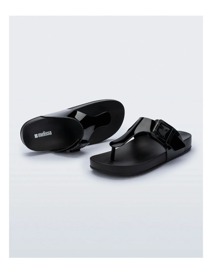 Cozy Flip Flop Sandals in Black image 3