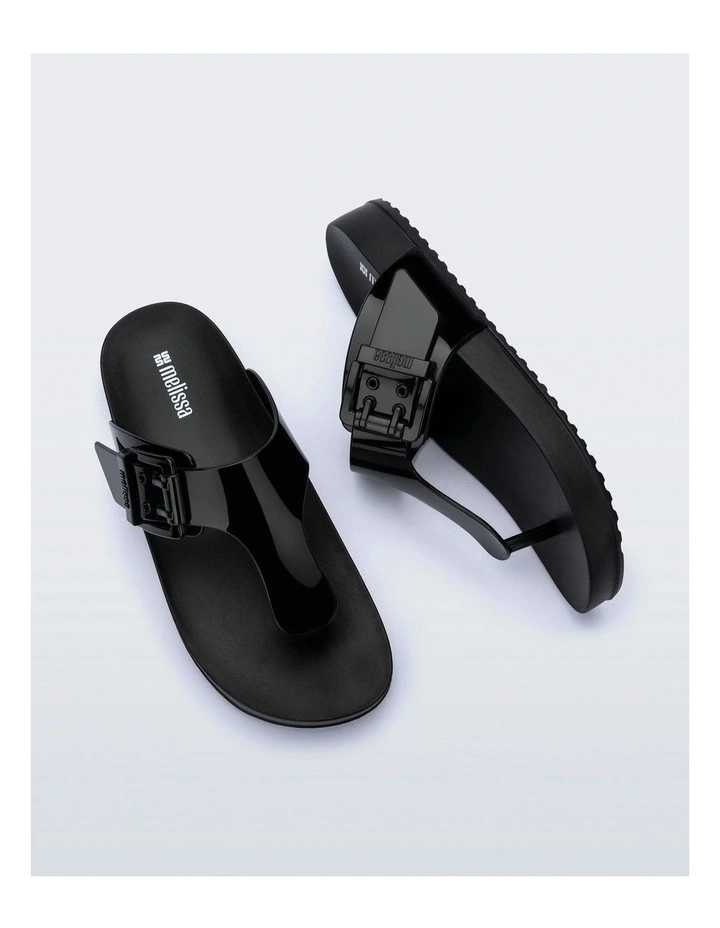 Cozy Flip Flop Sandals in Black image 4