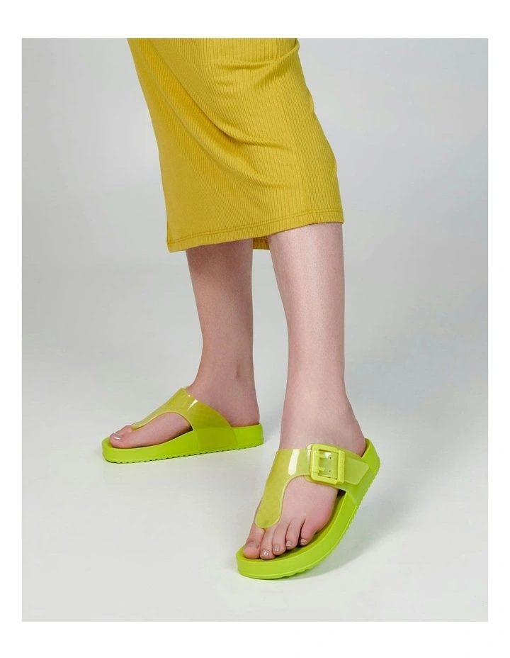 Cozy Flip Flop Sandals in Green image 5
