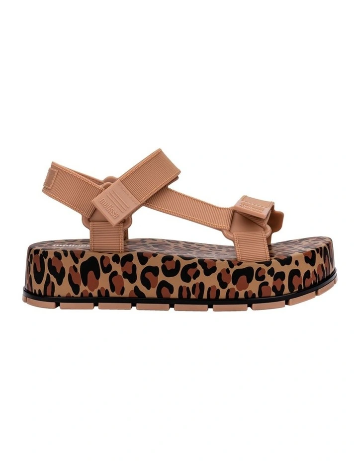 Flowing Platform Sandals in Leopard image 1