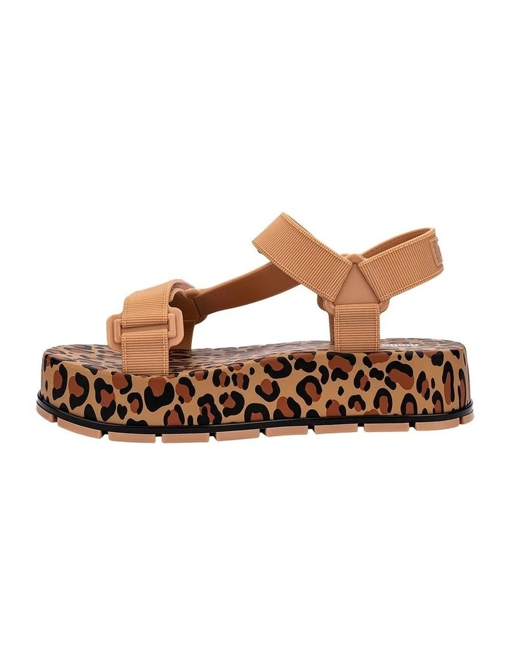 Flowing Platform Sandals in Leopard image 3