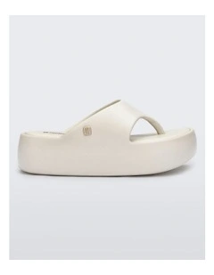 Free Platform Thong in Beige