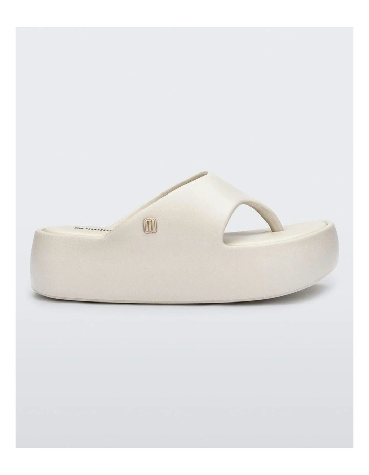 Free Platform Thong in Beige image 1