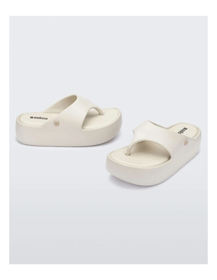 Free Platform Thong in Beige image 3