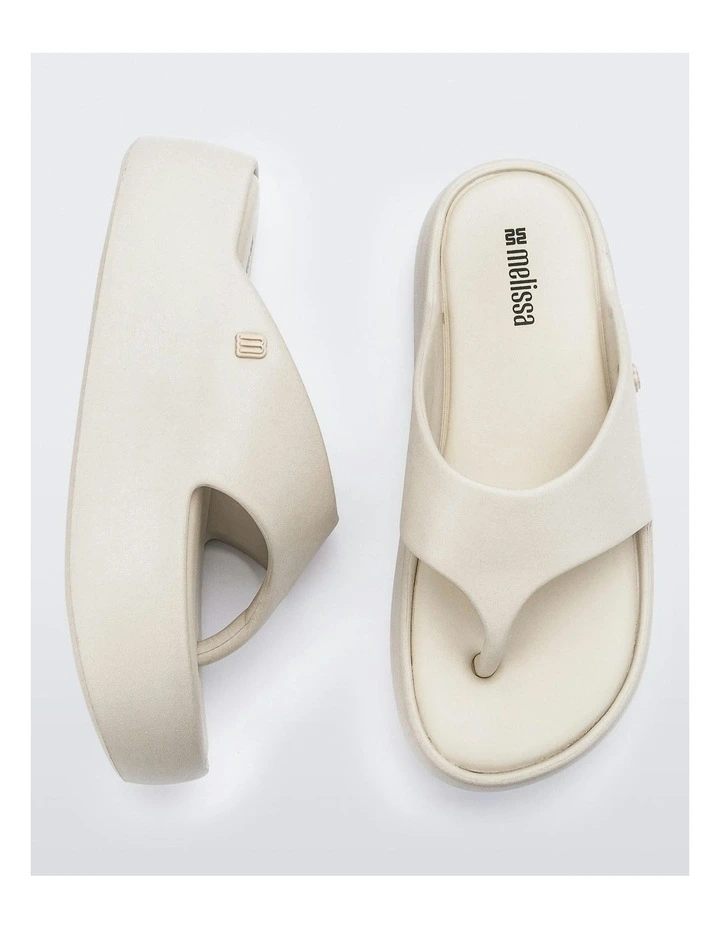 Free Platform Thong in Beige image 4