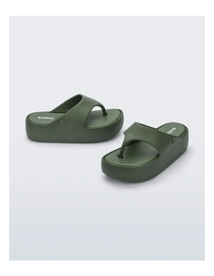 Free Platform Thong in Green image 2
