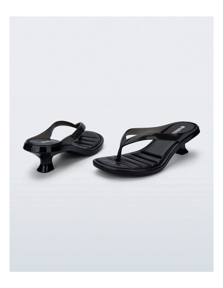 Thong Kitten Heel in Black image 3