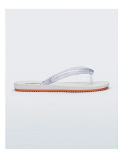 Air Flow Flip Flop in White Orange