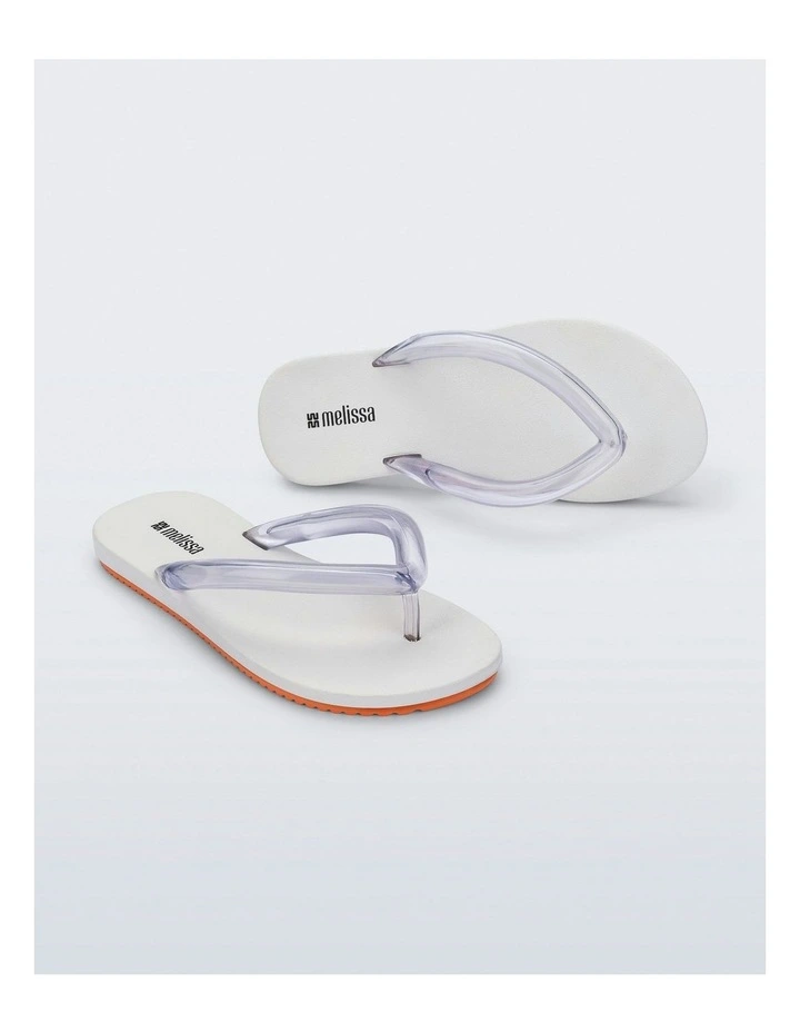 Air Flow Flip Flop in White Orange image 3