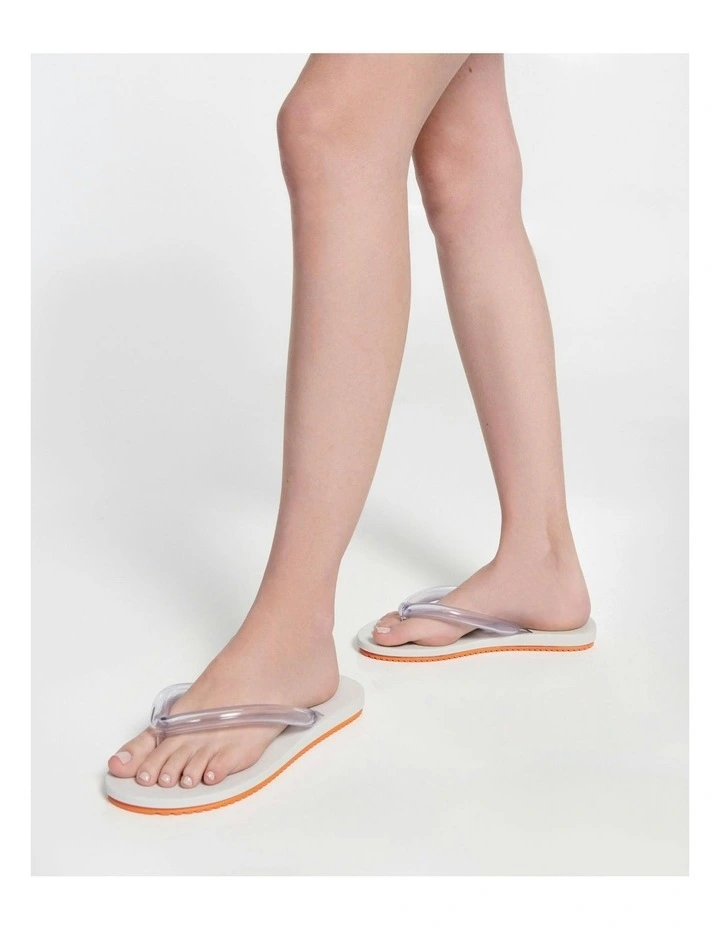 Air Flow Flip Flop in White Orange image 5