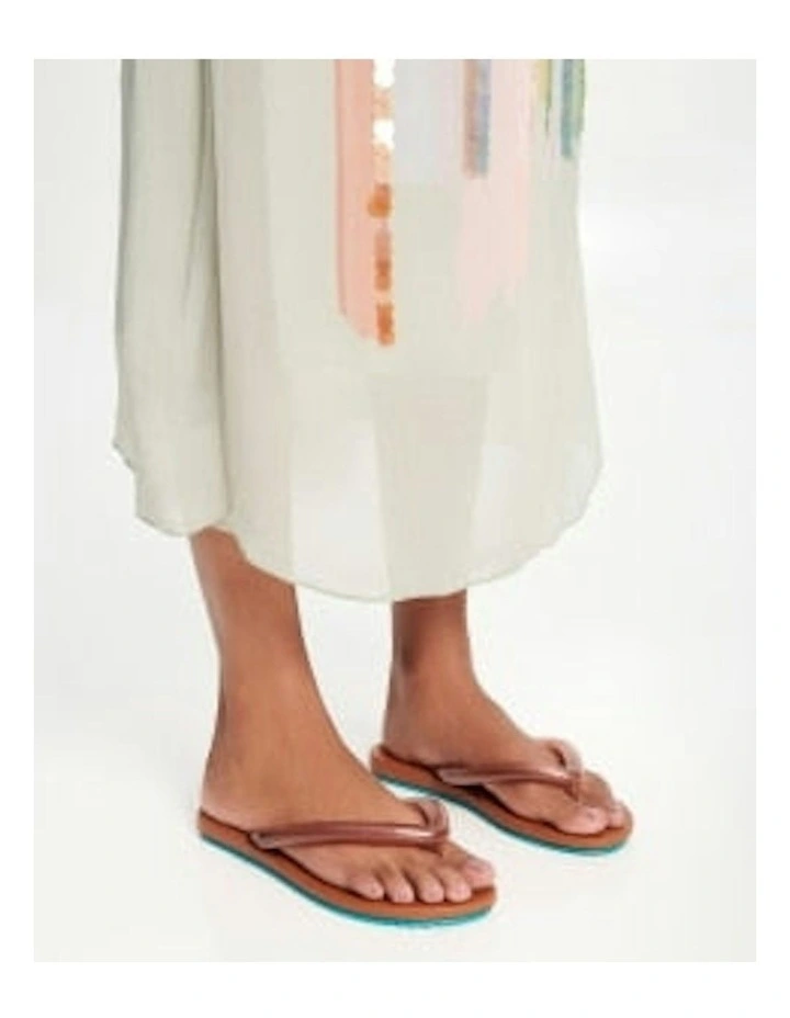 Air Flow Flip Flop in Brown Blue image 5