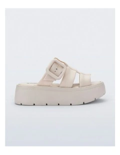 Platform Sandal in Beige