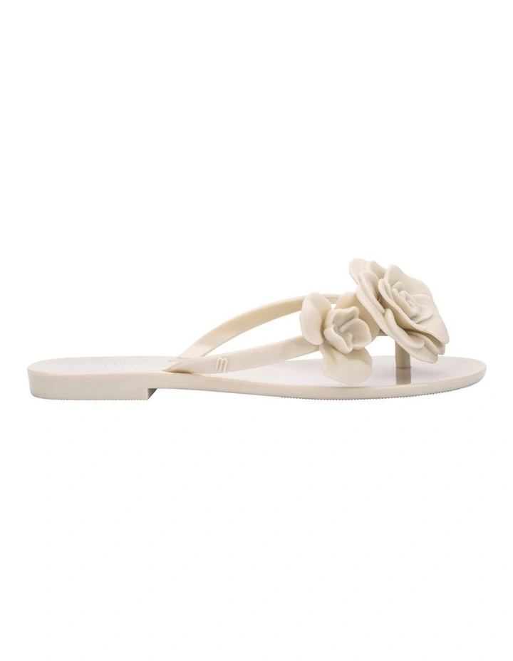 Harmonic Petals Flip Flop Thongs in Beige image 1