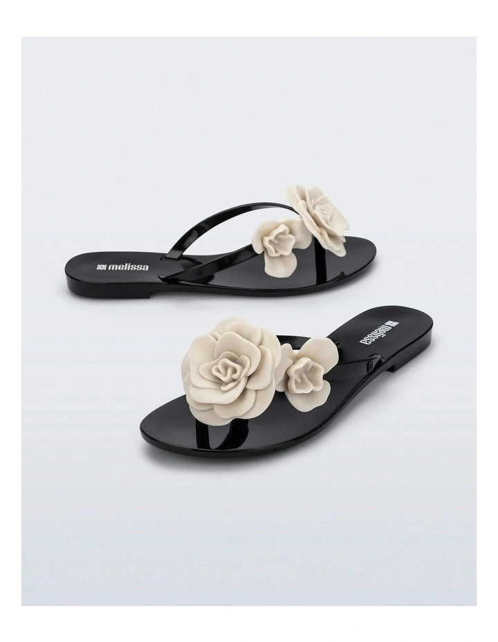 Harmonic Petals Flip Flop Thongs in Beige image 2