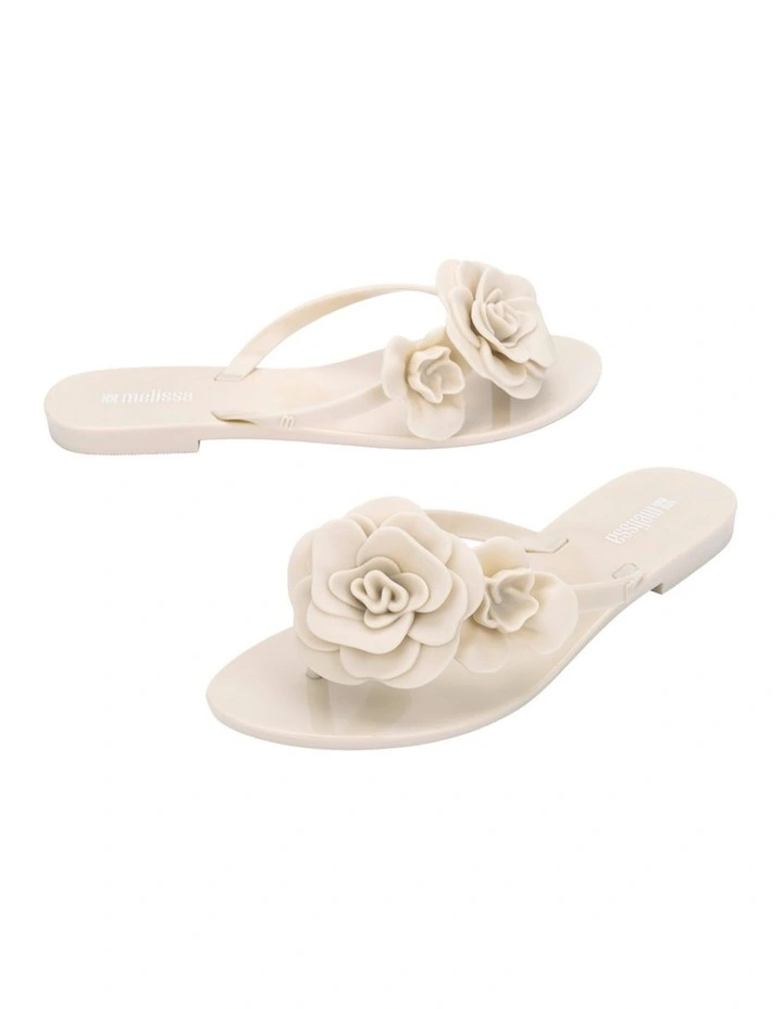 Harmonic Petals Flip Flop Thongs in Beige image 4