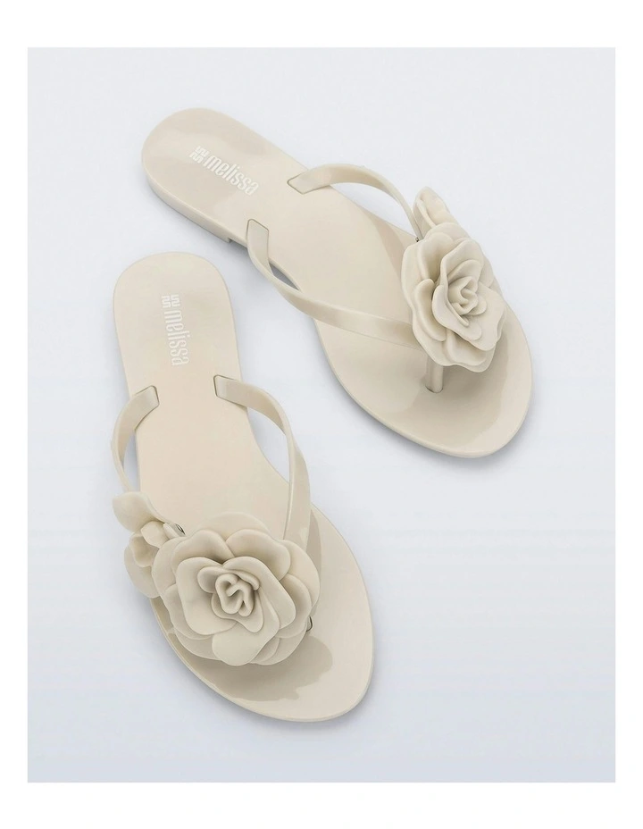 Harmonic Petals Flip Flop Thongs in Beige image 6