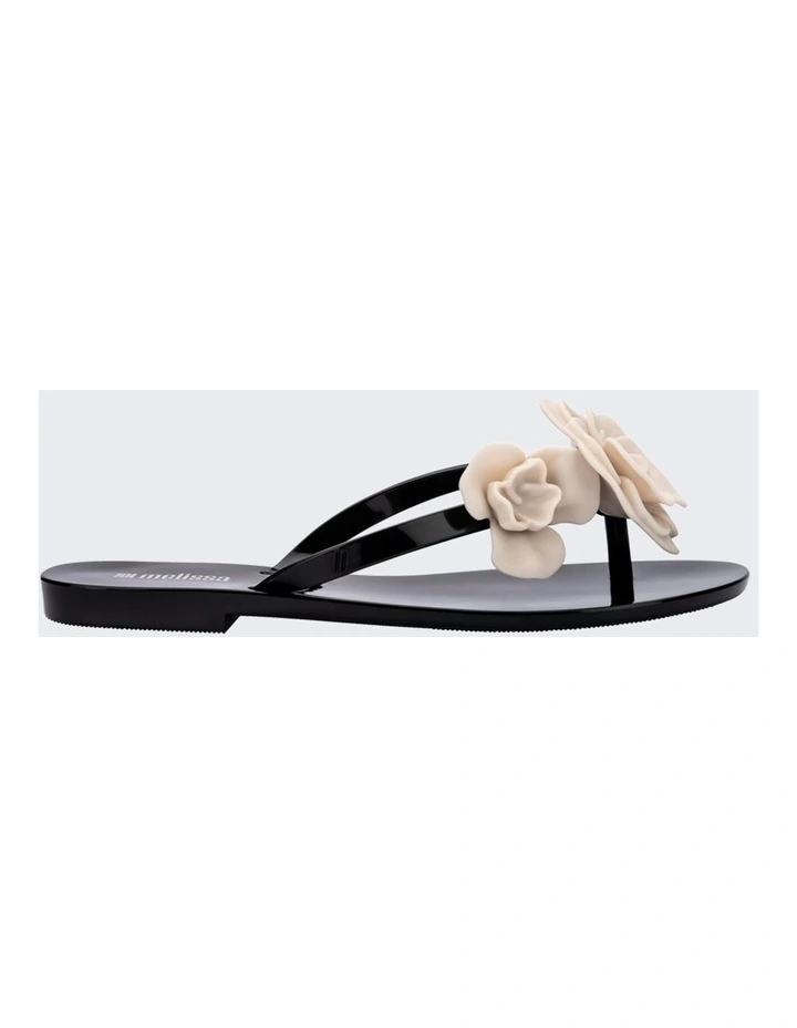 Melissa Harmonic Petals Flip Flop in Black image 1