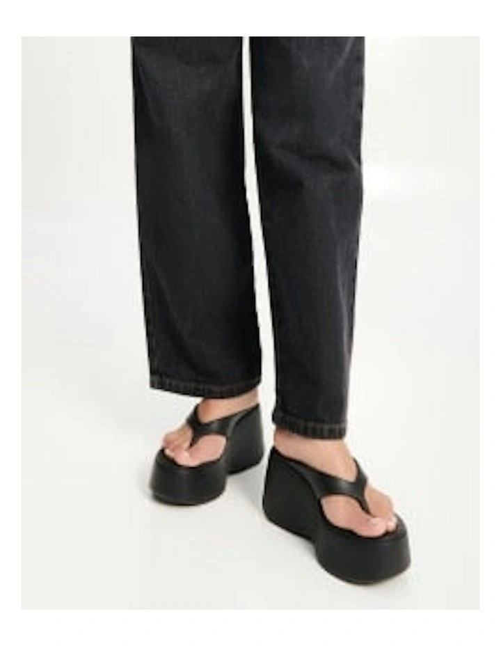 Free Thong Wedge in Black image 5