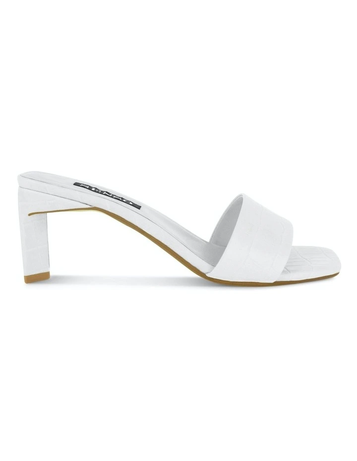 Maisy VII Mules Heels in White image 1