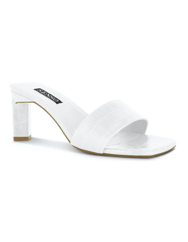 Maisy VII Mules Heels in White image 2