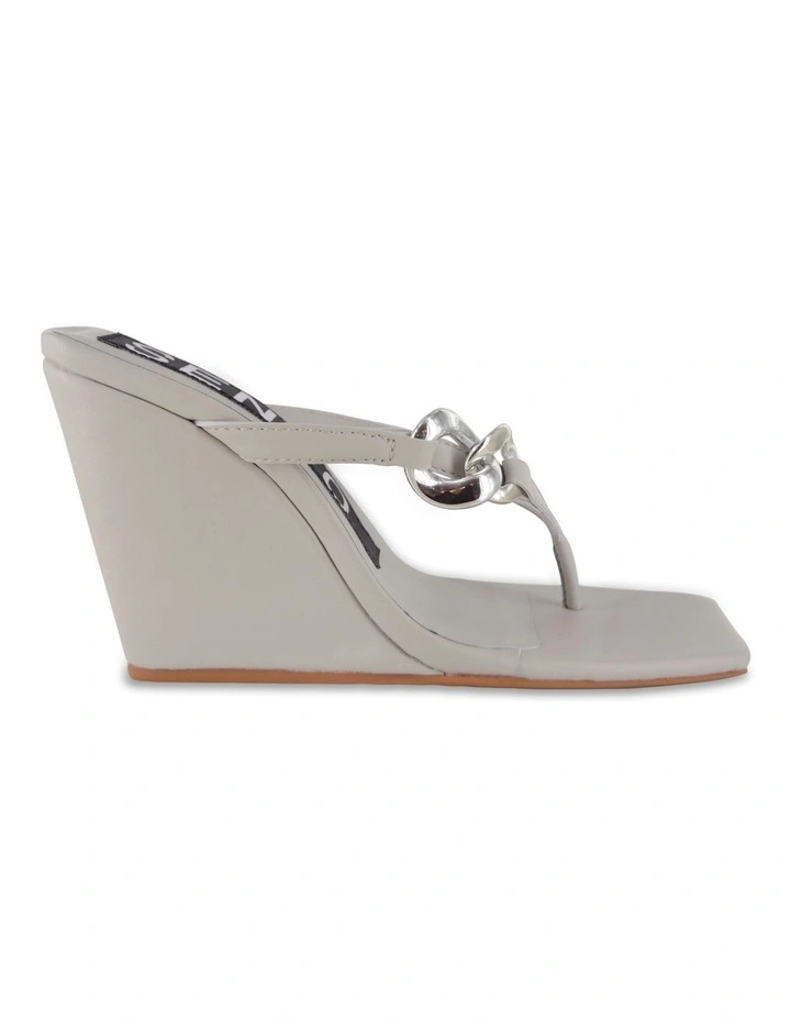 Helga II Wedge Thongs in Milk image 1