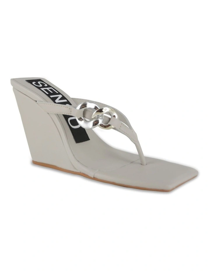 Helga II Wedge Thongs in Milk image 2