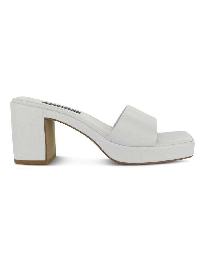 Stevie II Heeled Mules in White image 1