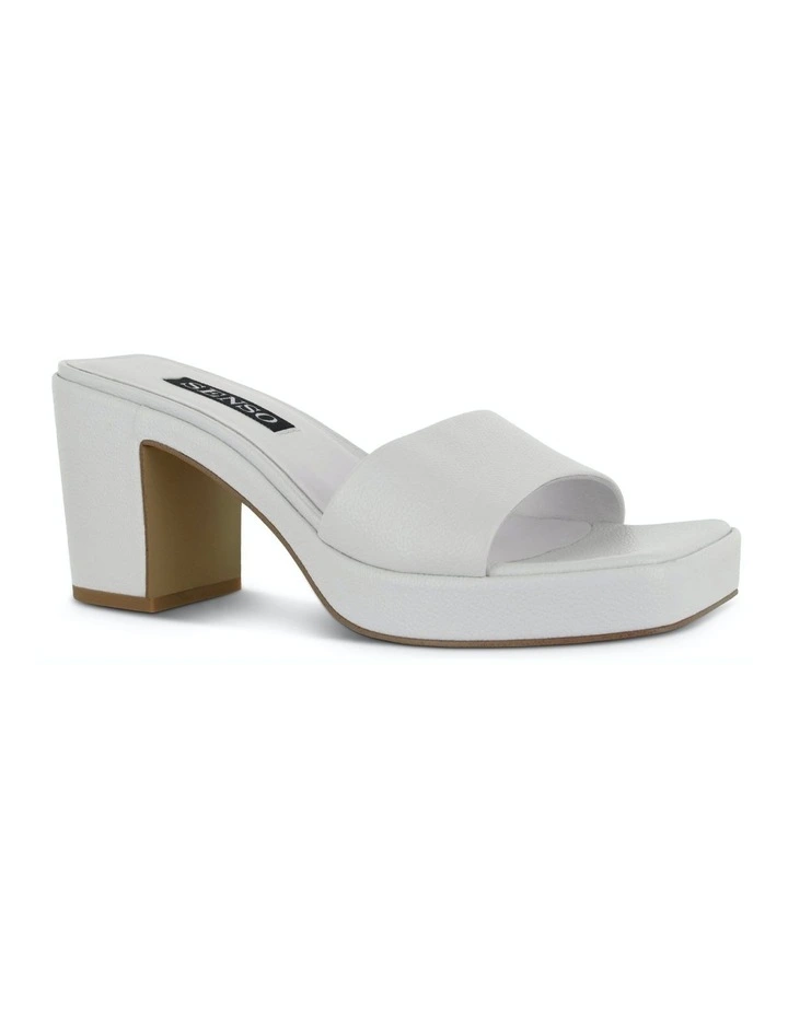 Stevie II Heeled Mules in White image 3