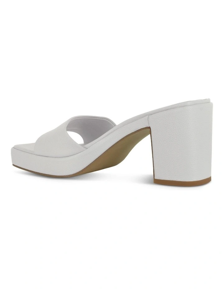 Stevie II Heeled Mules in White image 4