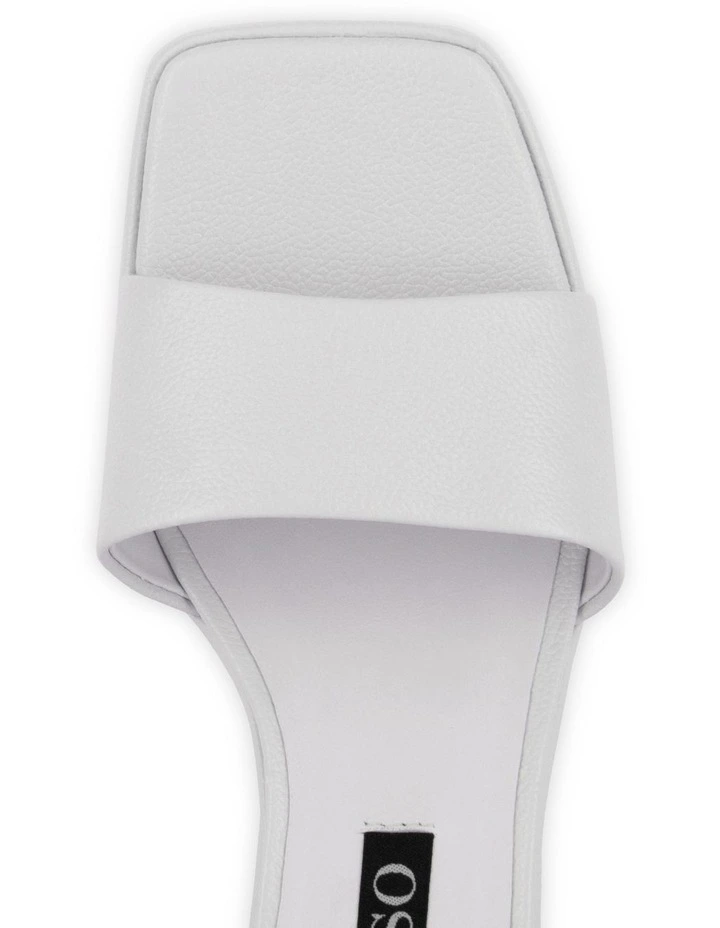 Stevie II Heeled Mules in White image 5