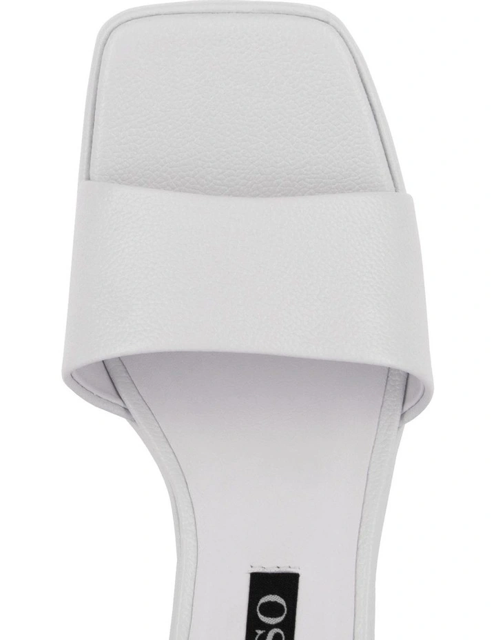 Stevie II Heeled Mules in White image 6