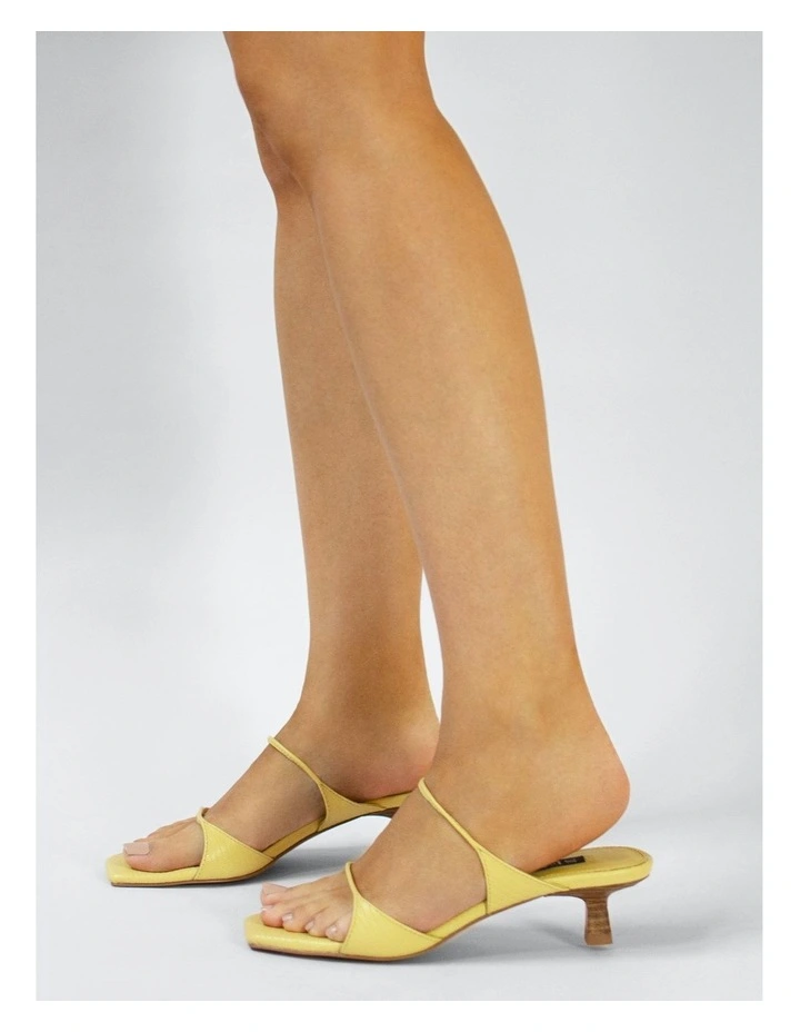 Taylah Heeled Mules in Yellow image 2