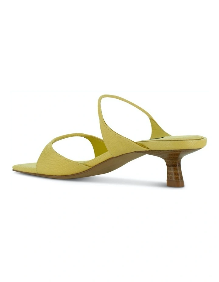 Taylah Heeled Mules in Yellow image 3