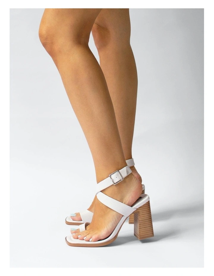 Chrissy Heeled Sandals in White image 5