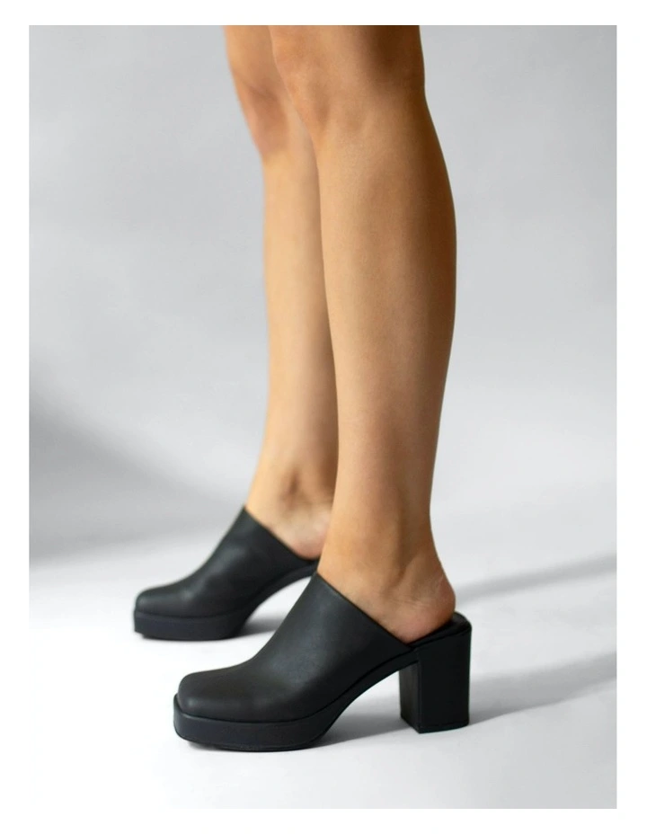 Dane Heeled Mules in Black image 5